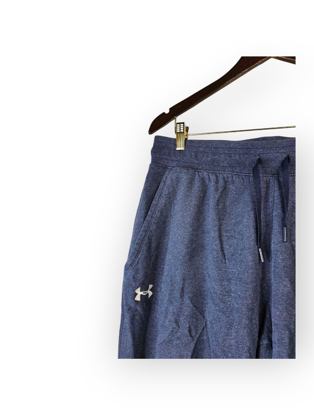 Under Armour ColdGear Men's Navy Fleece Jogger Sweatpants Size XL - Picture 3 of 5